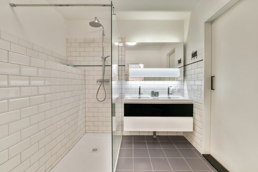 Modern bathroom in a new house